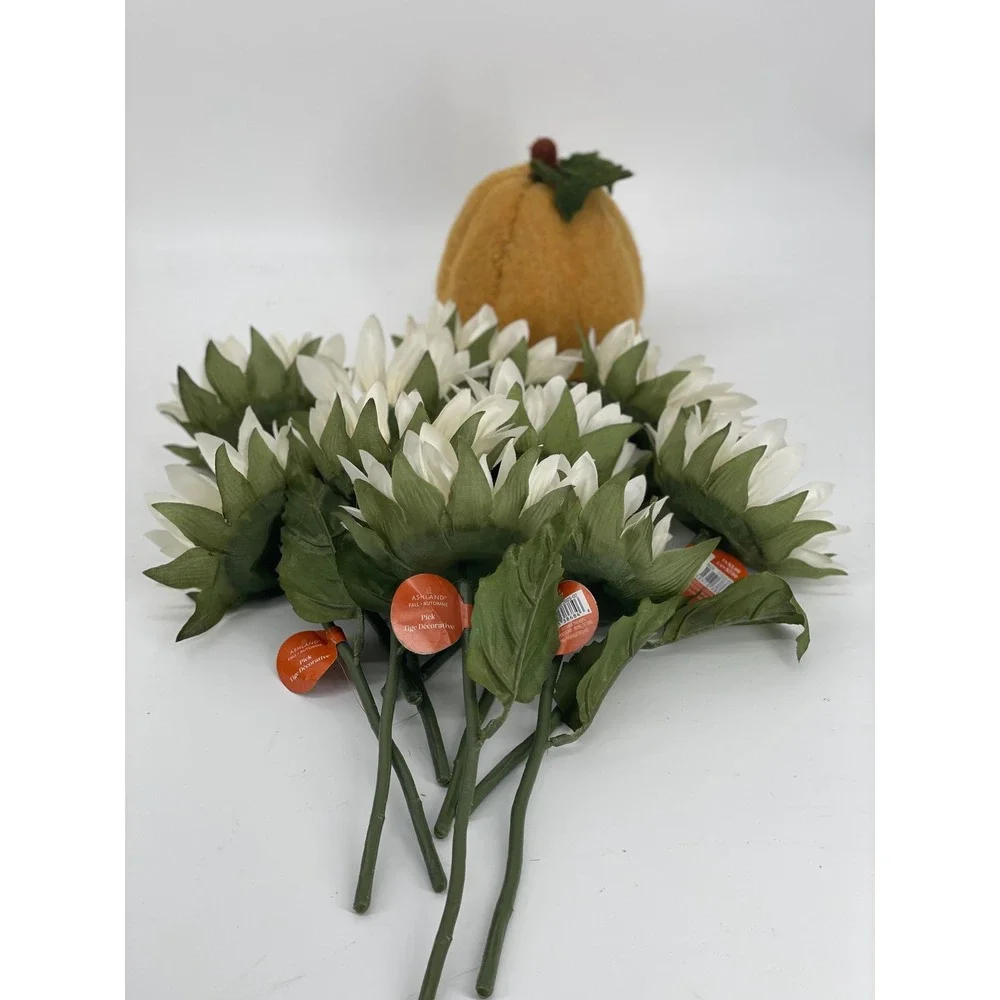 28 Ashland Artificial Flower Bundles White Sunflowers/Daisies Fall Decor NEW